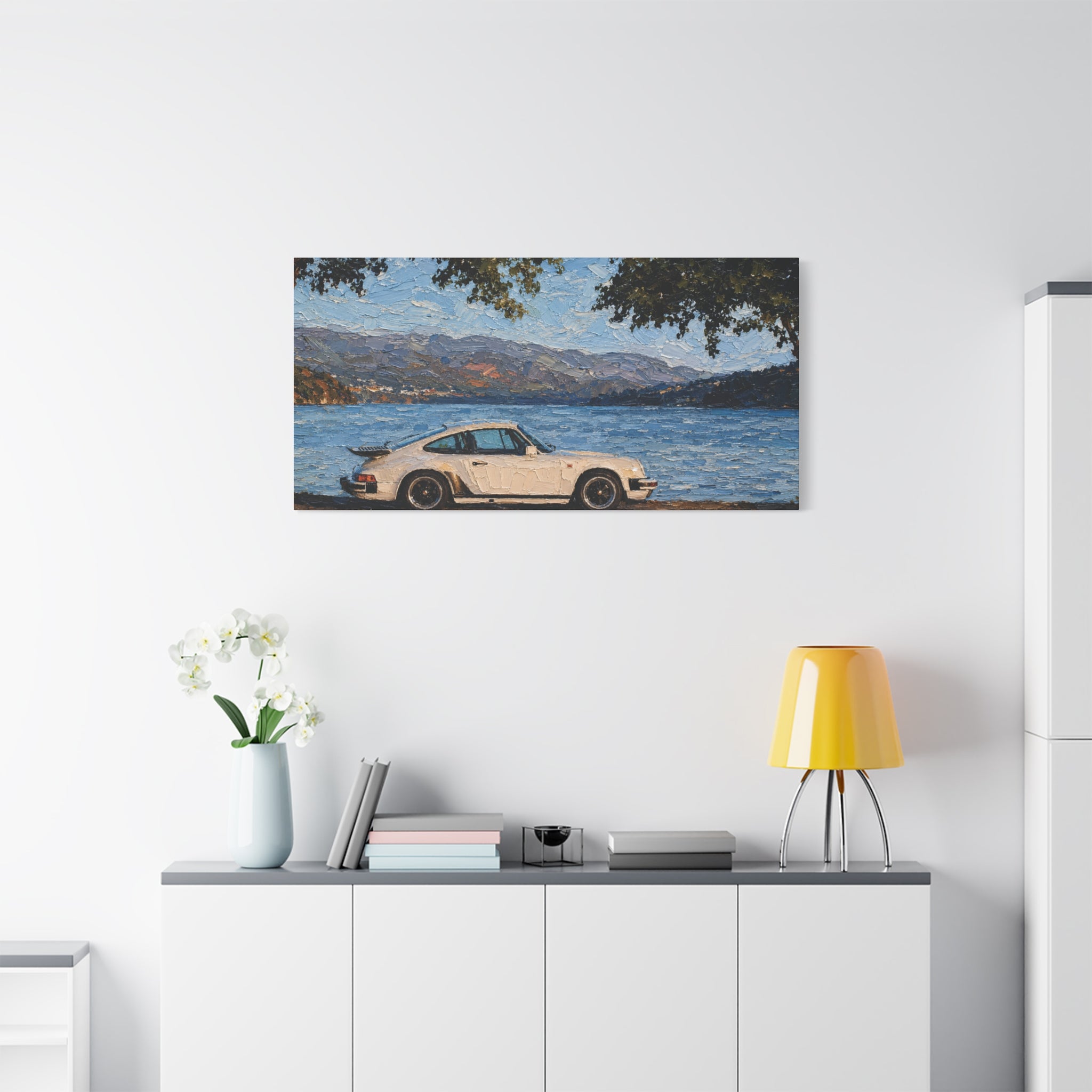 Porsche by Lake